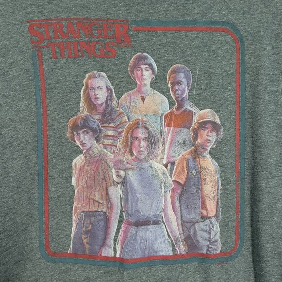 Old Navy Stranger Things T Shirt Kids XL Gray Graphic Tee Short Sleeve Crew Neck - Picture 12 of 16
